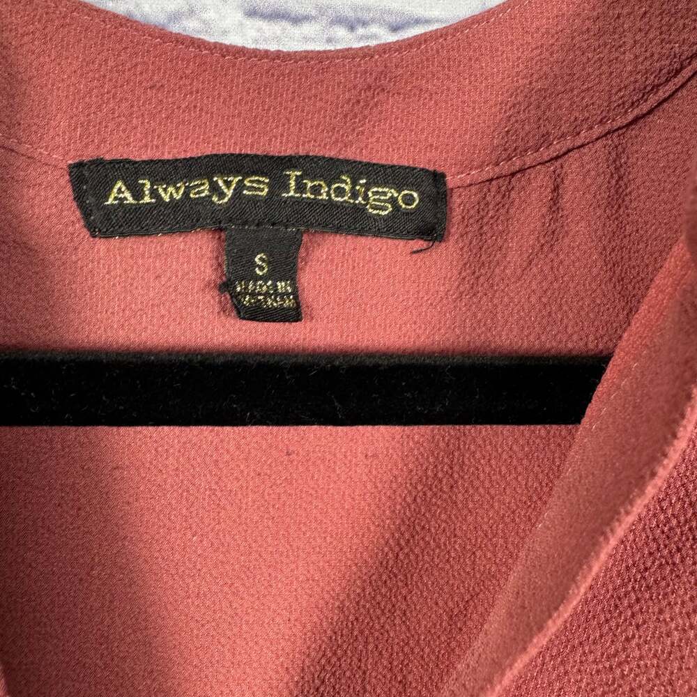 Always Indigo Mauve Blouse Top Size Small - Picture 4 of 6